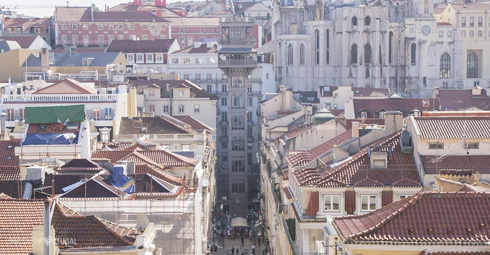 Вид на лифт Santa Justa